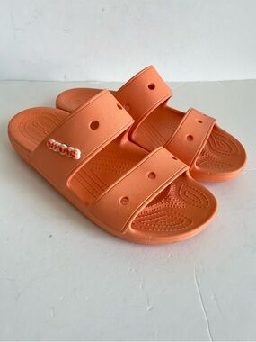 Crocs Double-Strap Slide Sandals in peaches unisex size M10/W12